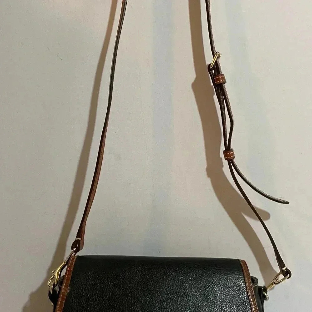 Bally vintage brown black leather crossbody handbag - Picture 6 of 14
